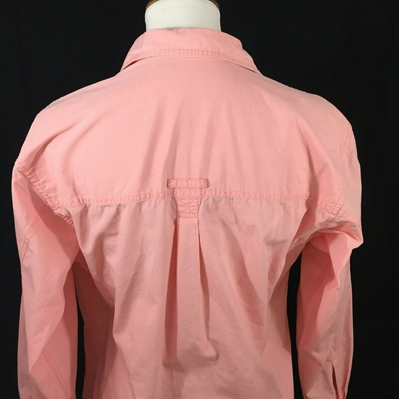 Woolrich Button Front Shirt Blouse Flap Pockets Size Small Pink - Picture 5 of 6